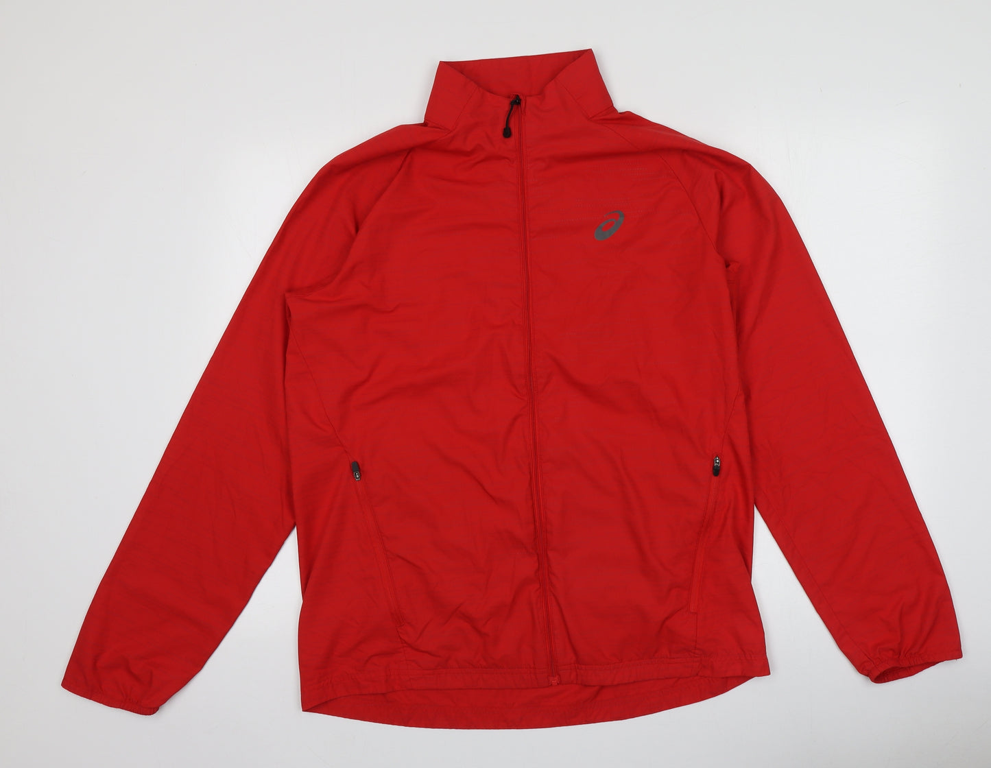 ASICS Mens Red   Windbreaker Jacket Size L