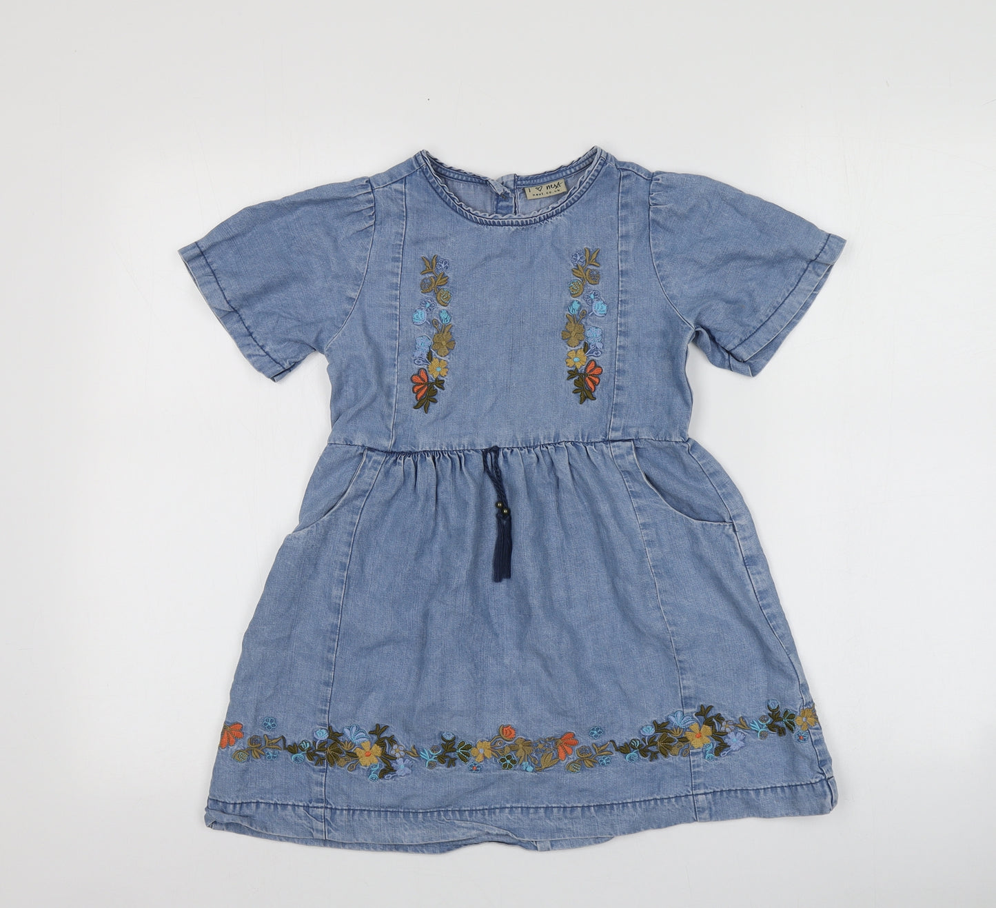 NEXT Girls Blue  100% Lyocell Mini  Size 6 Years  Round Neck