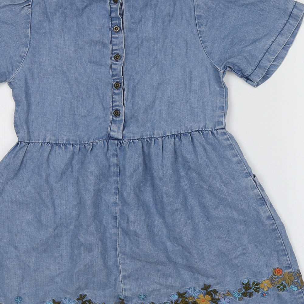 NEXT Girls Blue  100% Lyocell Mini  Size 6 Years  Round Neck