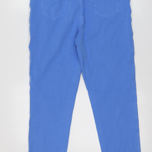 Marble   Womens Blue  Cotton Trousers  Size 12 L26 in Regular