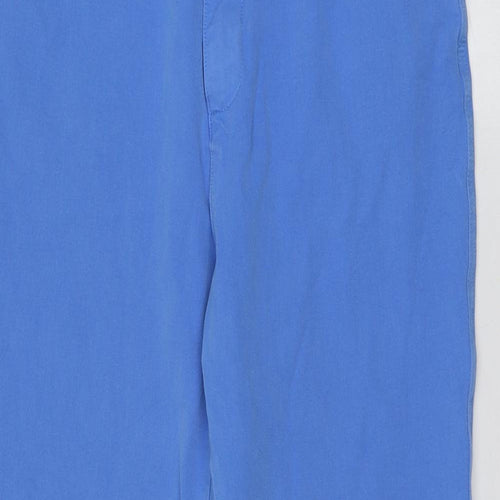 Marble   Womens Blue  Cotton Trousers  Size 12 L26 in Regular