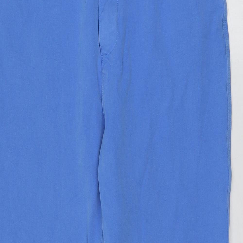 Marble   Womens Blue  Cotton Trousers  Size 12 L26 in Regular