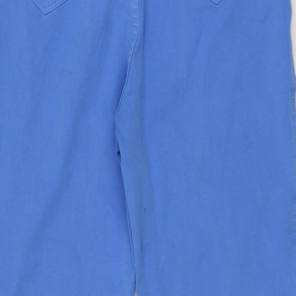 Marble   Womens Blue  Cotton Trousers  Size 12 L26 in Regular