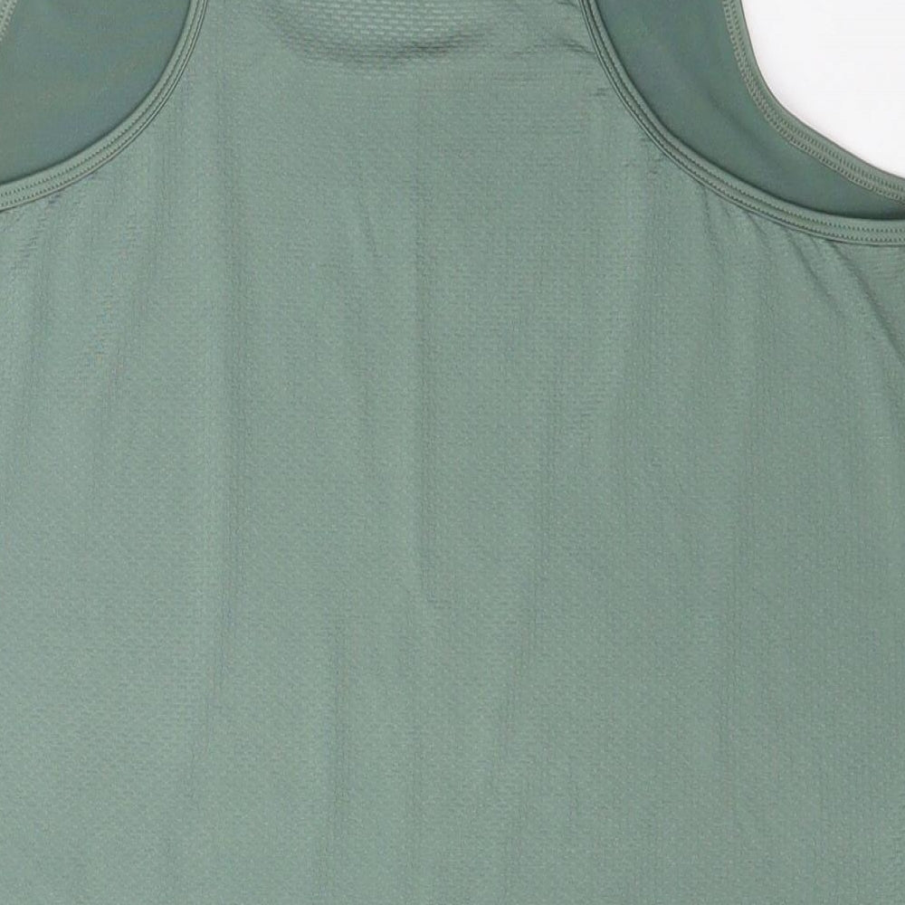 Workout Womens Green   Basic Tank Size 14 Square Neck  - lightweight yoga