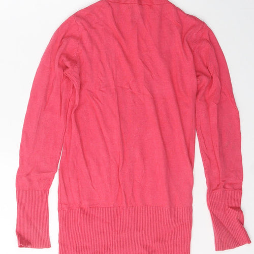 Indigo Girls Pink V-Neck  Cotton Cardigan Jumper Size 9-10 Years  Button