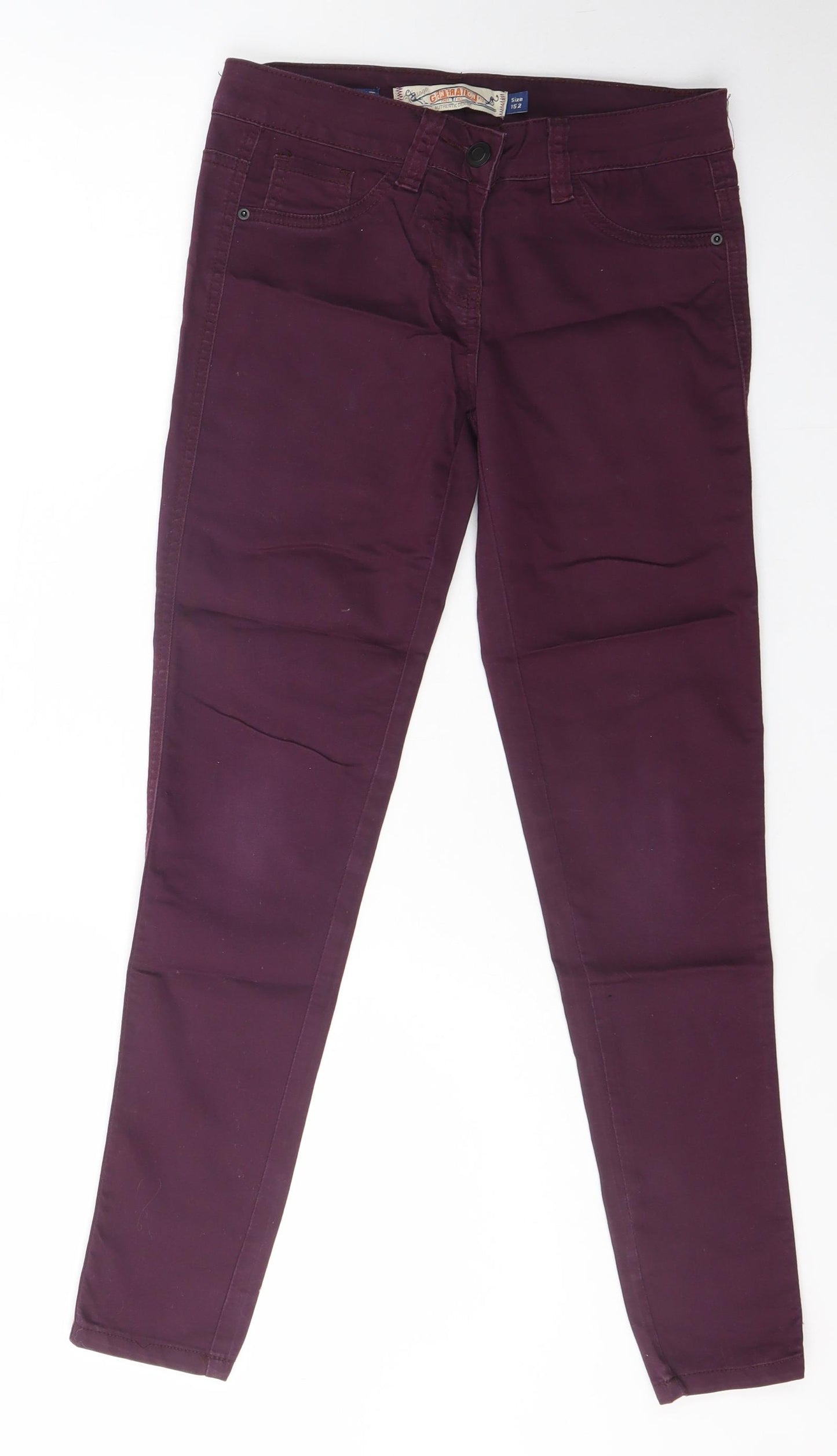 New Look Girls Purple  Cotton Skinny Jeans Size 12 Years  Regular Zip