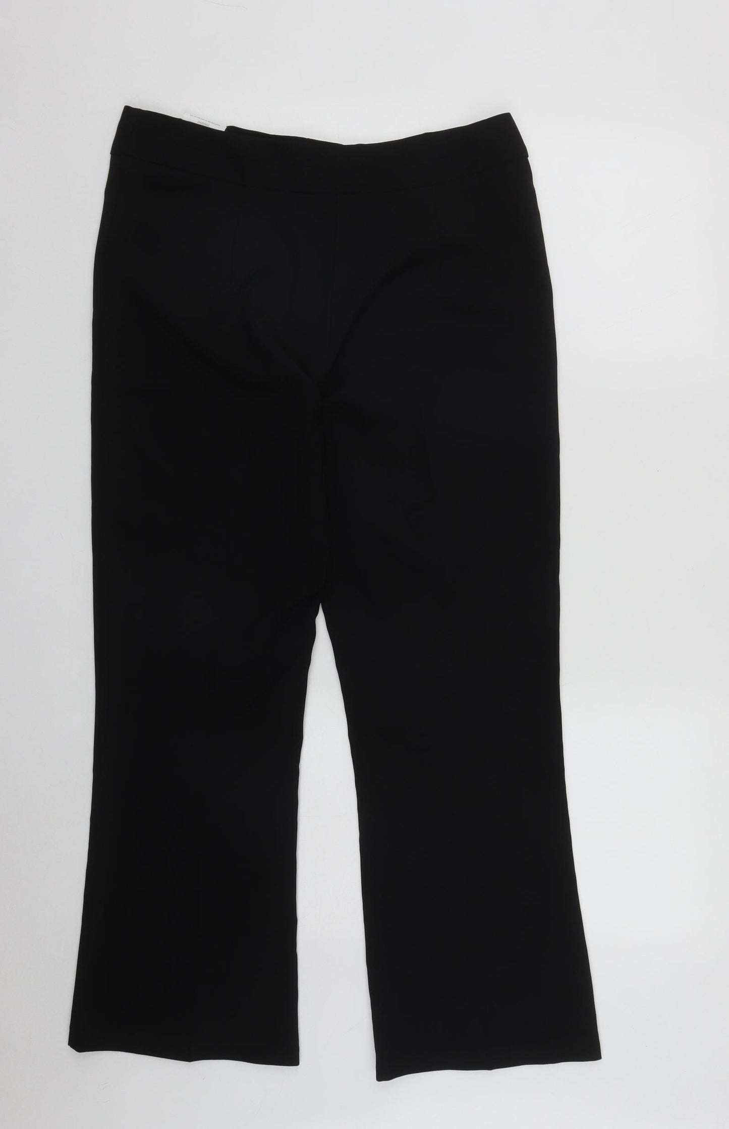 George Womens Black  Polyester Trousers  Size 12 L27 in Regular Zip