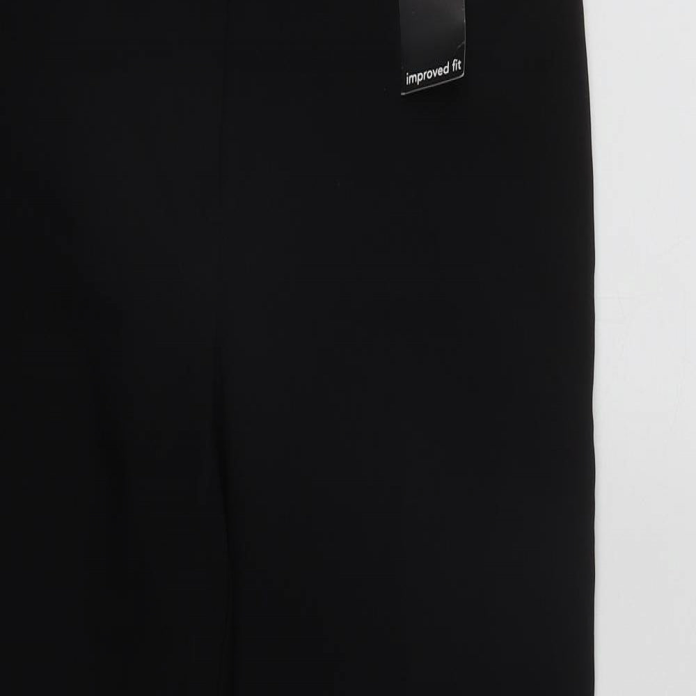 George Womens Black  Polyester Trousers  Size 12 L27 in Regular Zip