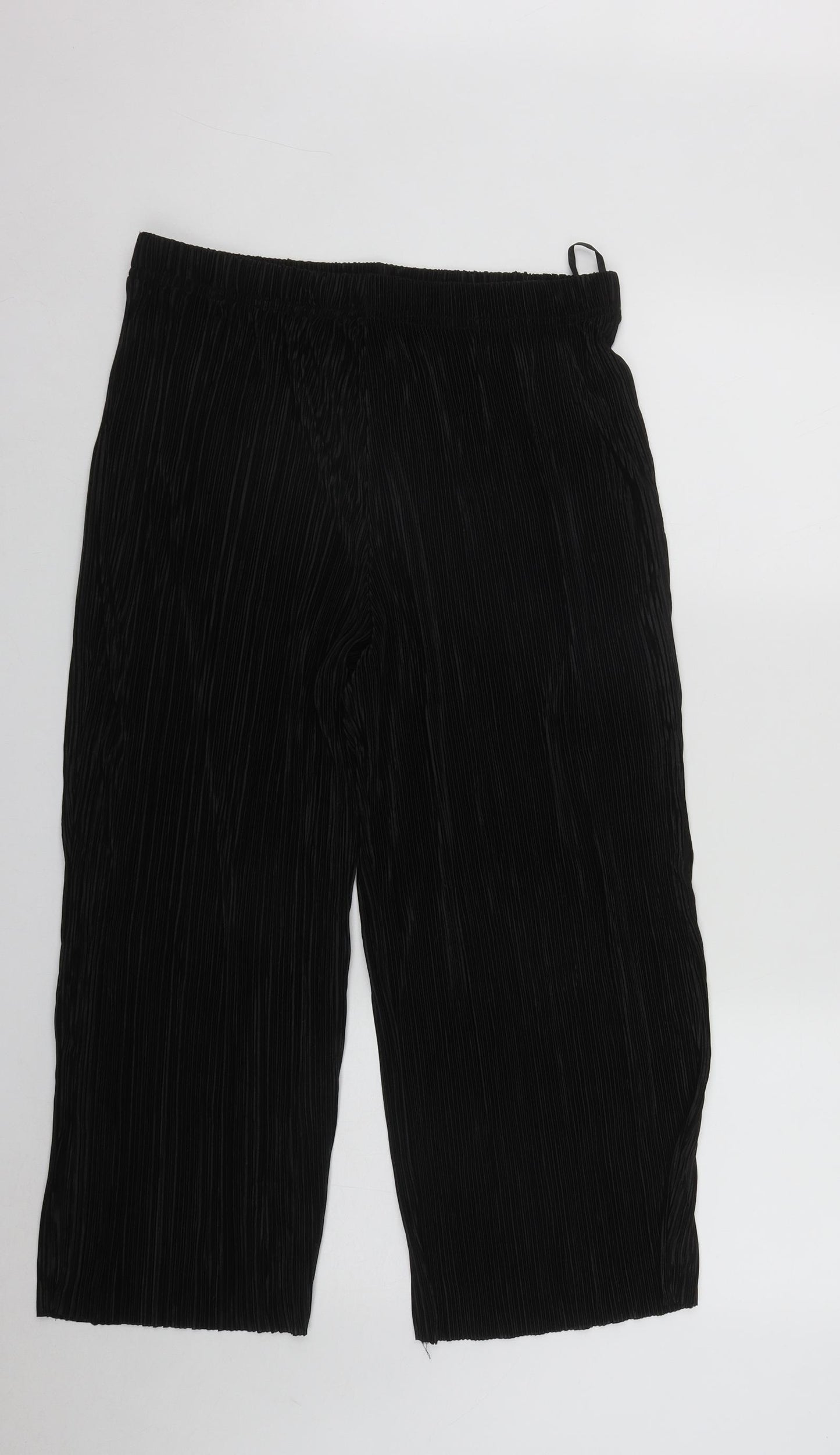 Primark Womens Black  Polyester Cropped Trousers Size 16 L22 in Regular