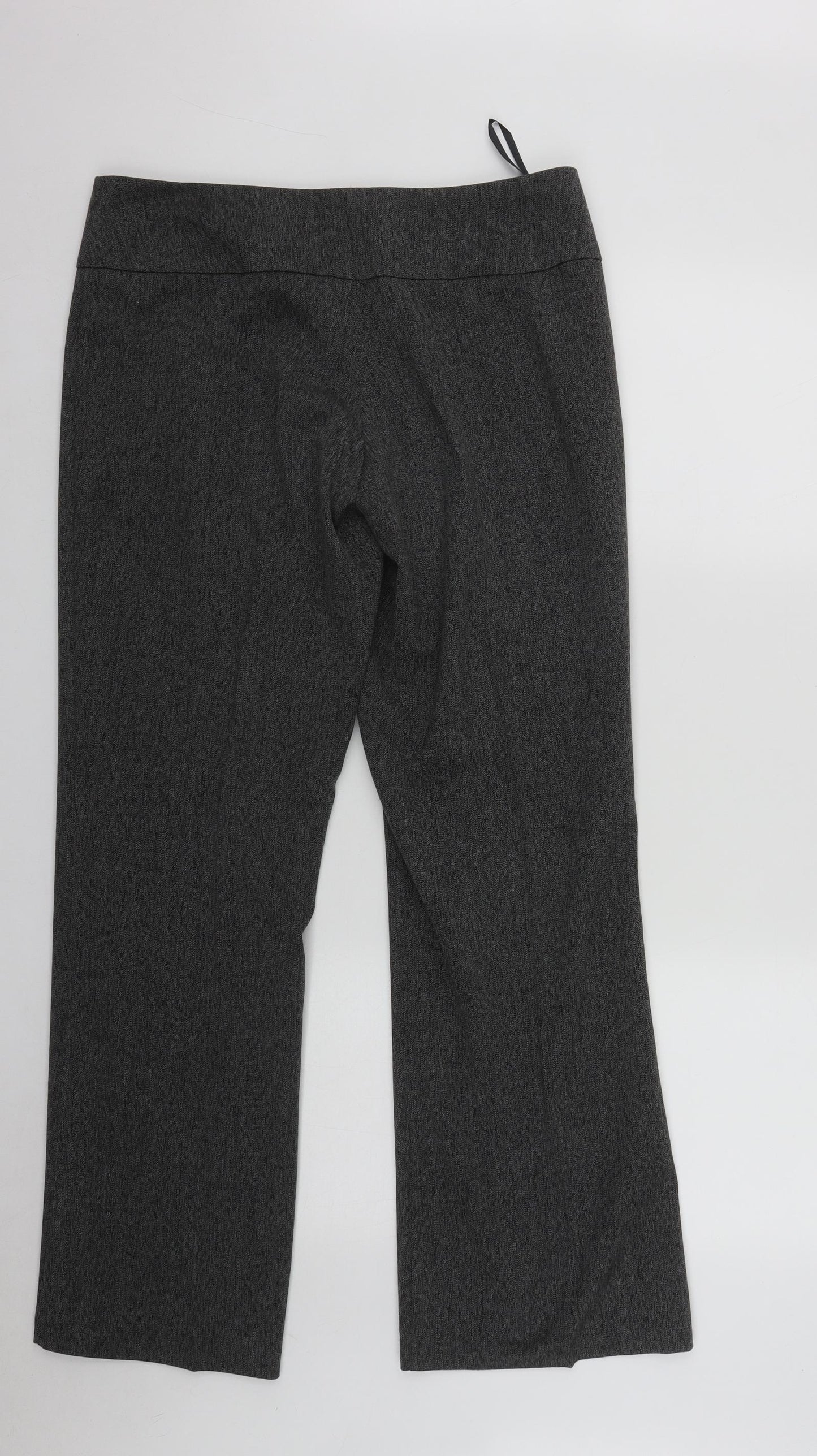 Papaya Womens Grey  Polyester Trousers  Size 12 L29 in Regular Zip