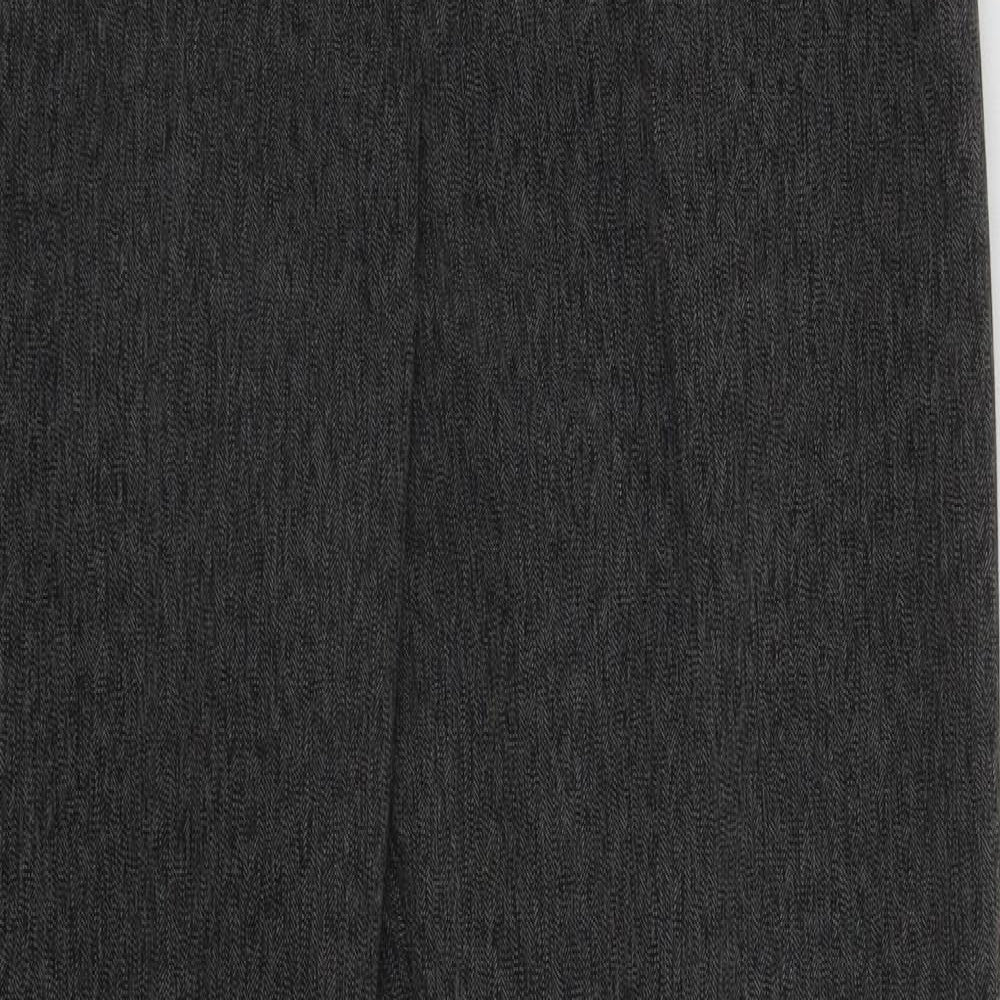 Papaya Womens Grey  Polyester Trousers  Size 12 L29 in Regular Zip