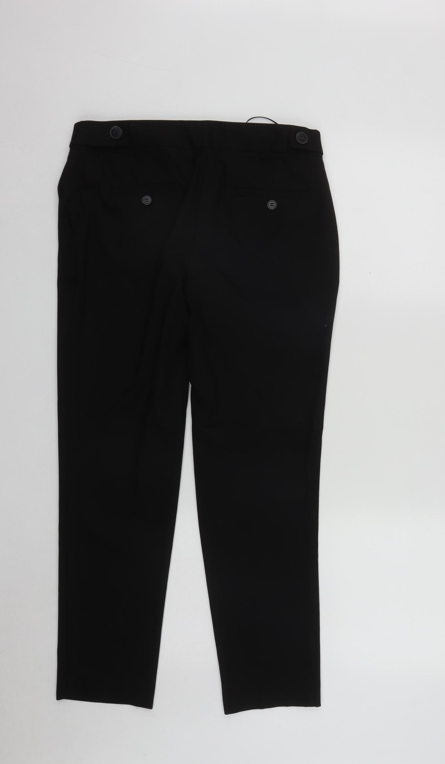 NEXT Womens Black  Polyester Trousers  Size 10 L27 in Regular Zip