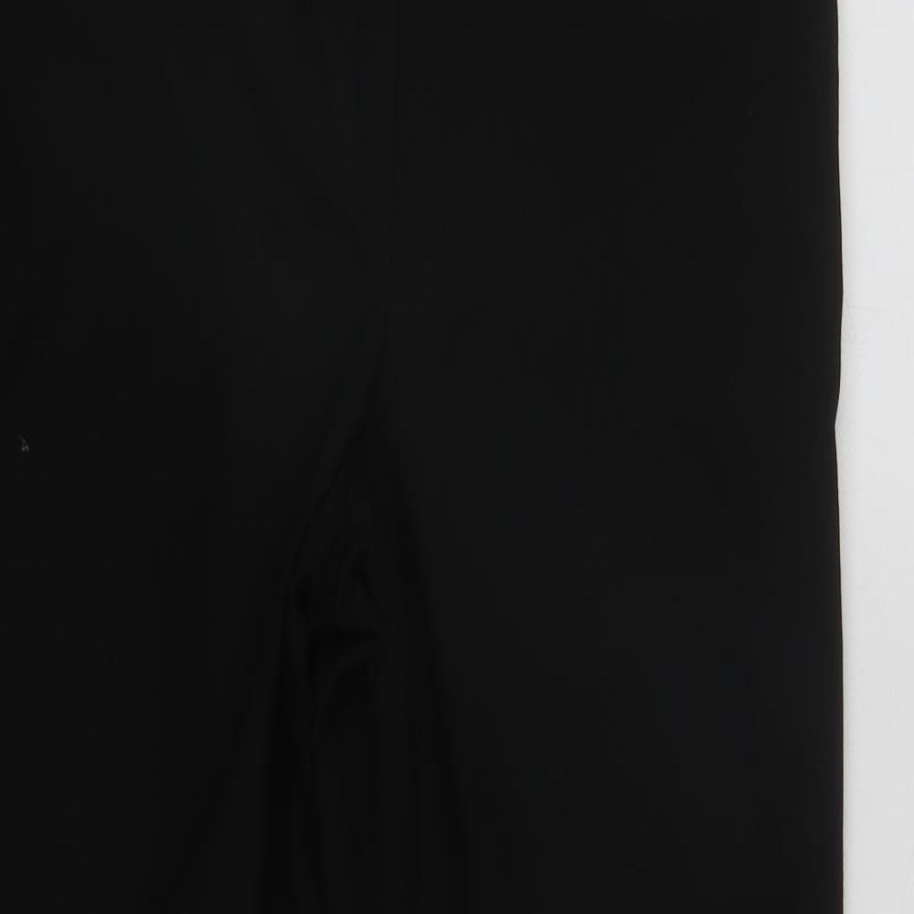 NEXT Womens Black  Polyester Trousers  Size 10 L27 in Regular Zip