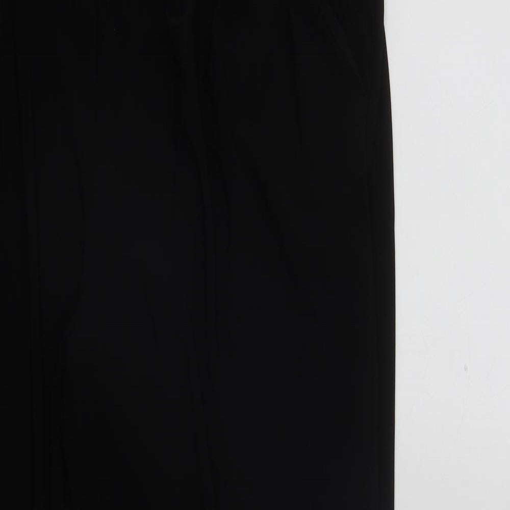 Wallis Womens Black  Polyester Trousers  Size 14 L29 in Regular