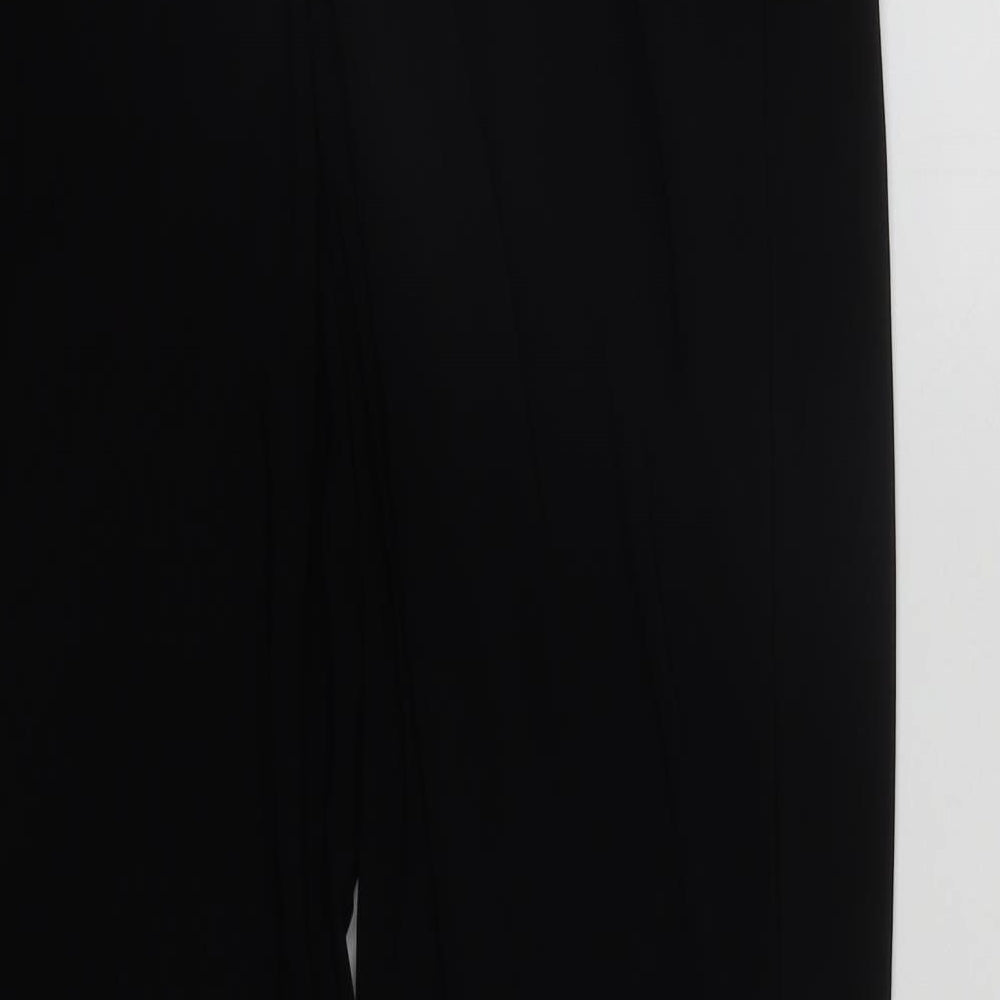 Wallis Womens Black  Polyester Trousers  Size 14 L29 in Regular