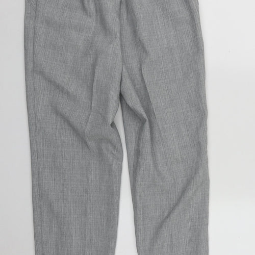 Marks and Spencer Womens Grey  Polyester Trousers  Size 12 L26 in Regular