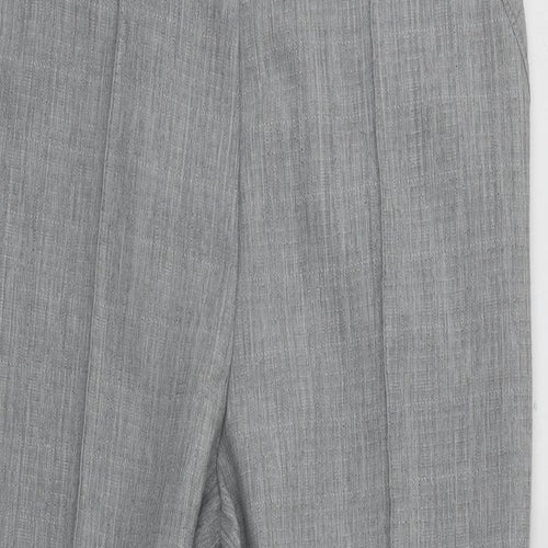 Marks and Spencer Womens Grey  Polyester Trousers  Size 12 L26 in Regular