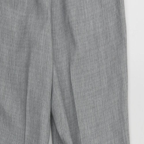 Marks and Spencer Womens Grey  Polyester Trousers  Size 12 L26 in Regular
