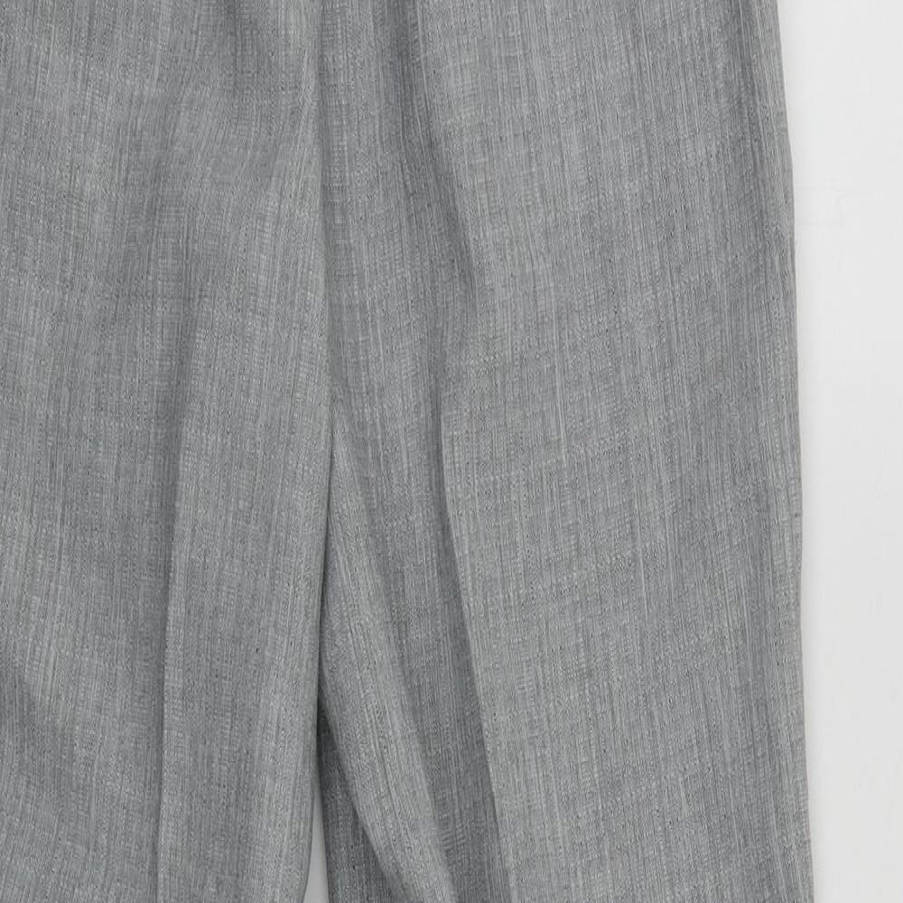 Marks and Spencer Womens Grey  Polyester Trousers  Size 12 L26 in Regular