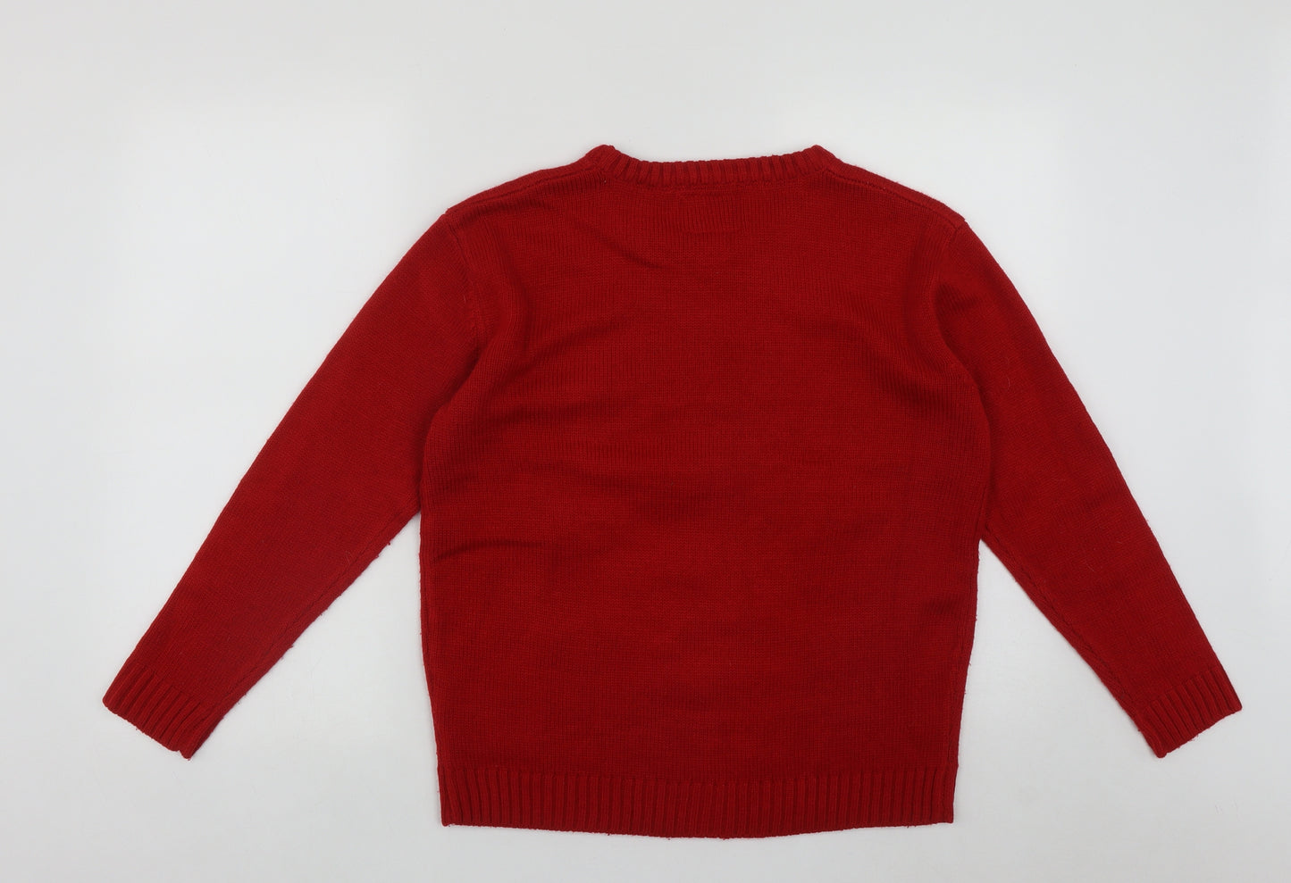Atmosphere Womens Red Round Neck  Acrylic Pullover Jumper Size S   - Christmas Jumper