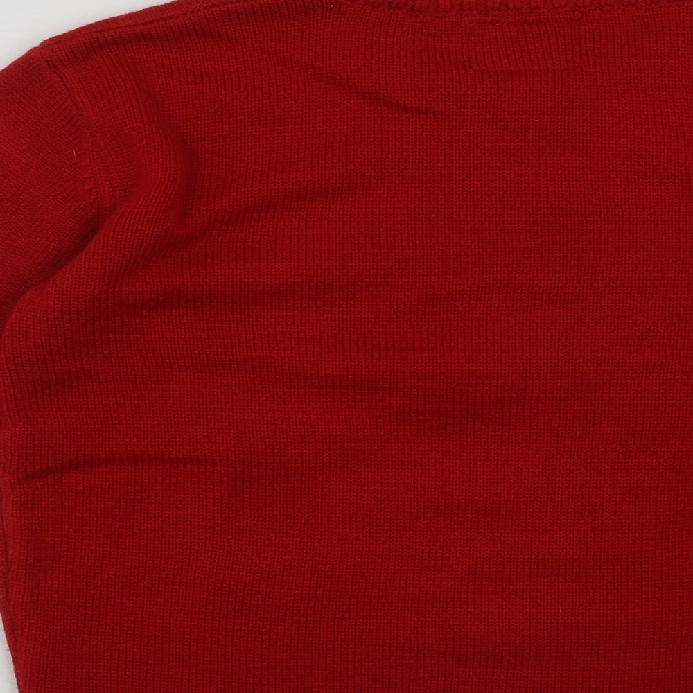 Atmosphere Womens Red Round Neck  Acrylic Pullover Jumper Size S   - Christmas Jumper