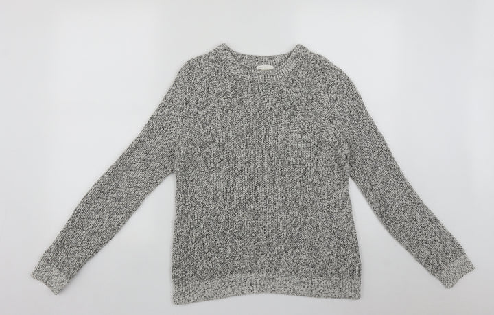 H&M Womens Multicoloured Round Neck Acrylic Pullover Jumper Size M