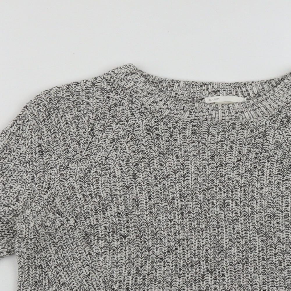 H&M Womens Multicoloured Round Neck  Acrylic Pullover Jumper Size M