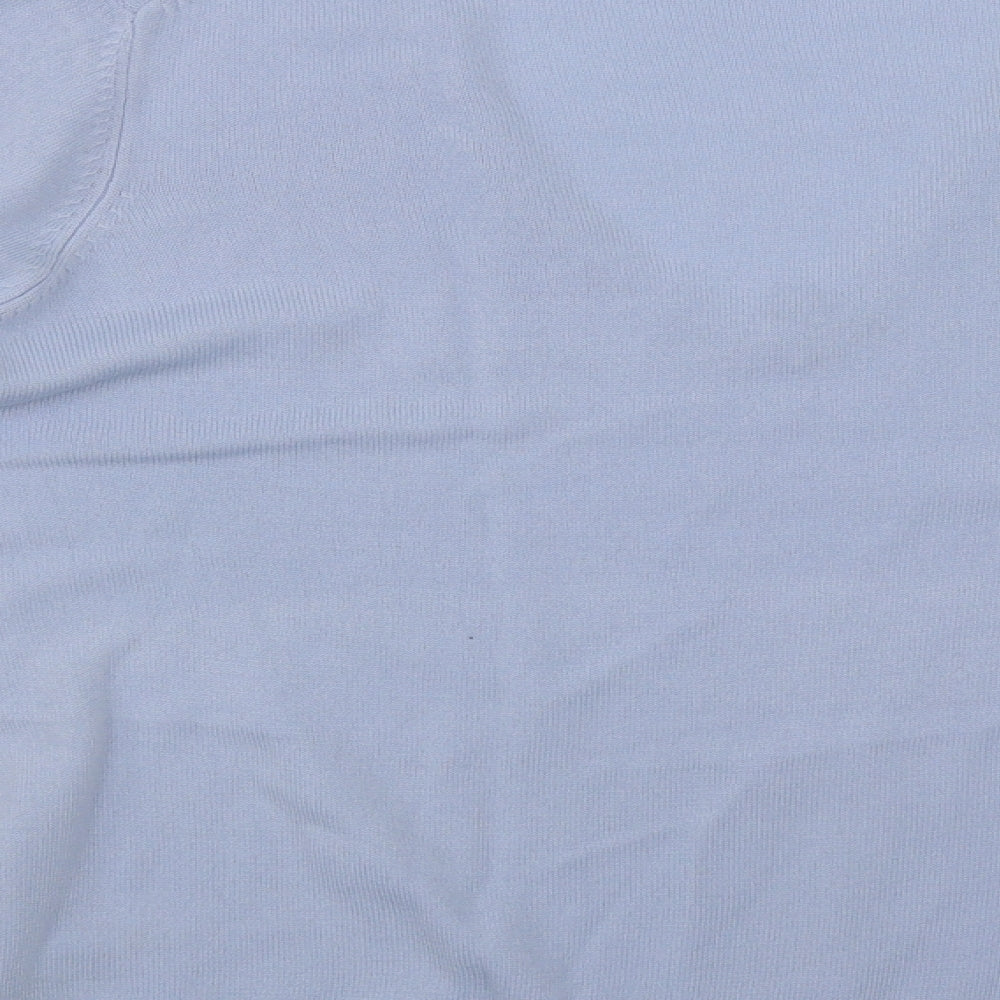 Marks and Spencer Womens Blue V-Neck  Acrylic Pullover Jumper Size 16