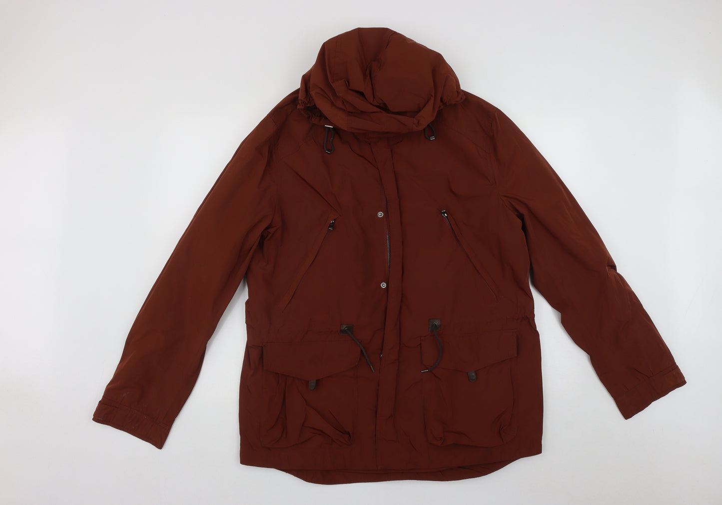 H&M Womens Brown   Rain Coat Coat Size XL  Zip