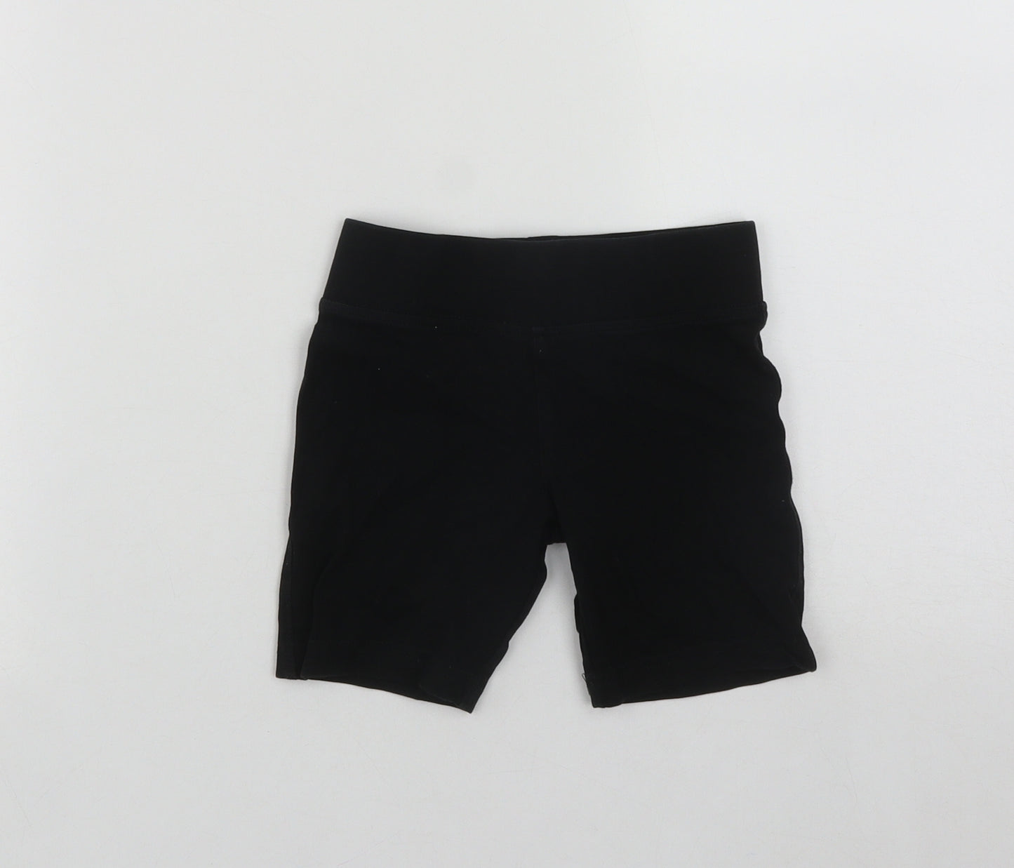 Marks and Spencer Girls Black  Polyester Compression Shorts Size 4-5 Years  Regular