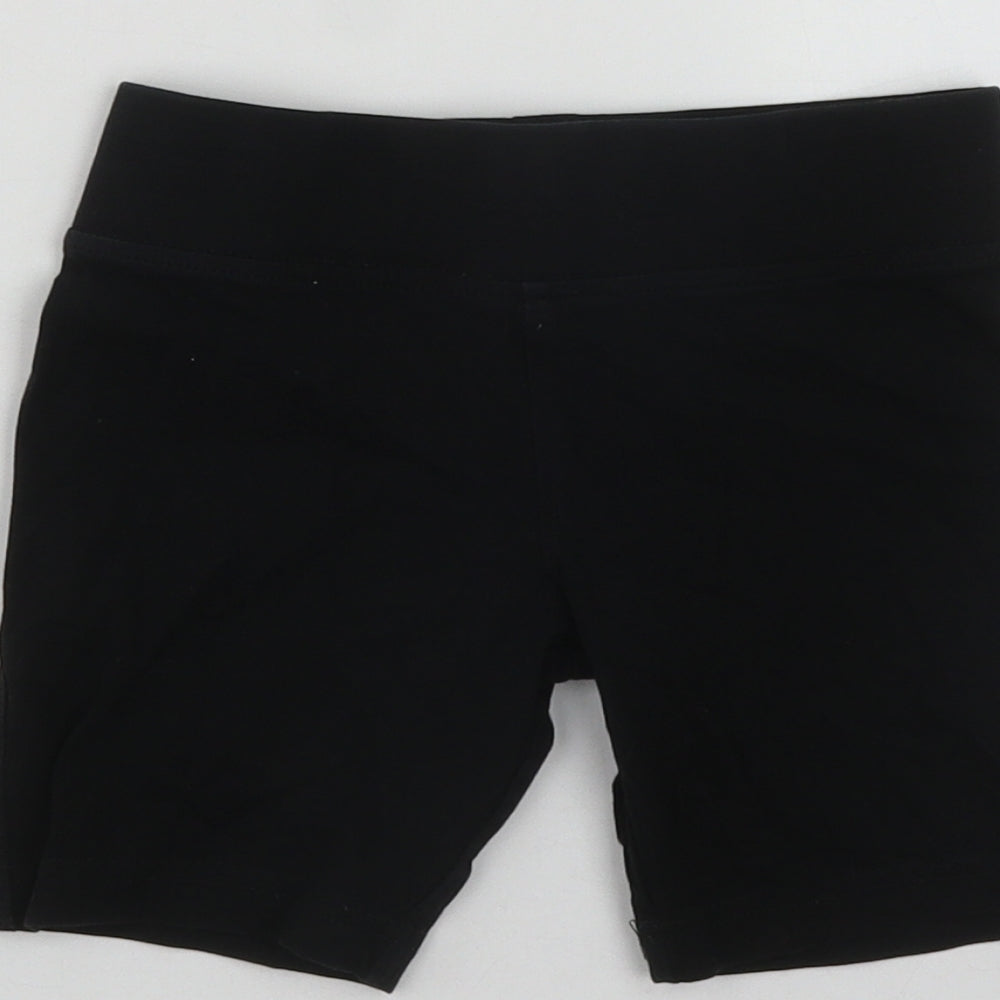 Marks and Spencer Girls Black  Polyester Compression Shorts Size 4-5 Years  Regular