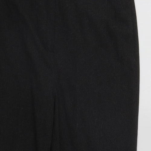 Marks and Spencer Womens Grey  Polyester Trousers  Size 16 L27 in Regular Zip