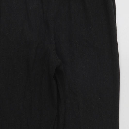 Marks and Spencer Womens Grey  Polyester Trousers  Size 16 L27 in Regular Zip