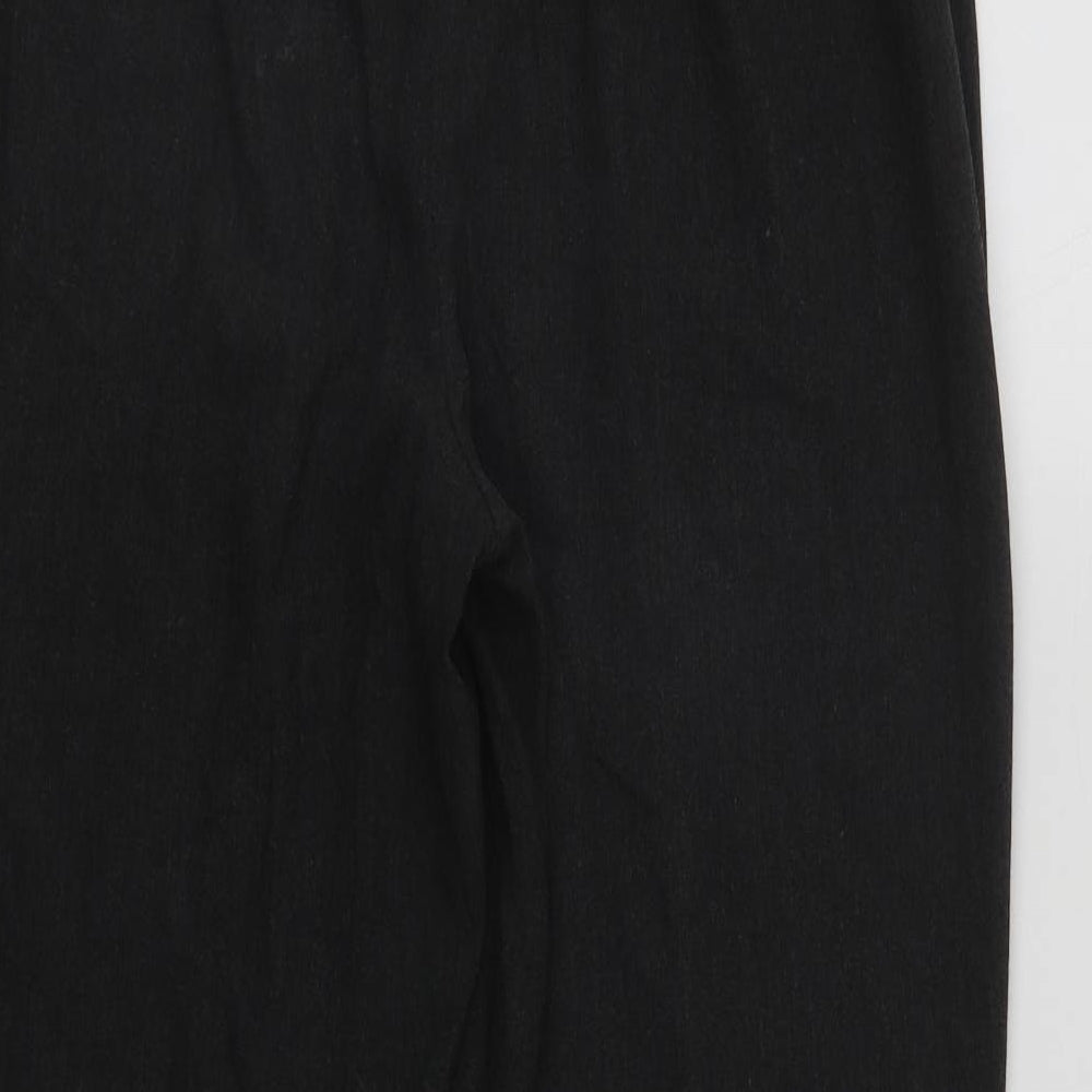 Marks and Spencer Womens Grey  Polyester Trousers  Size 16 L27 in Regular Zip