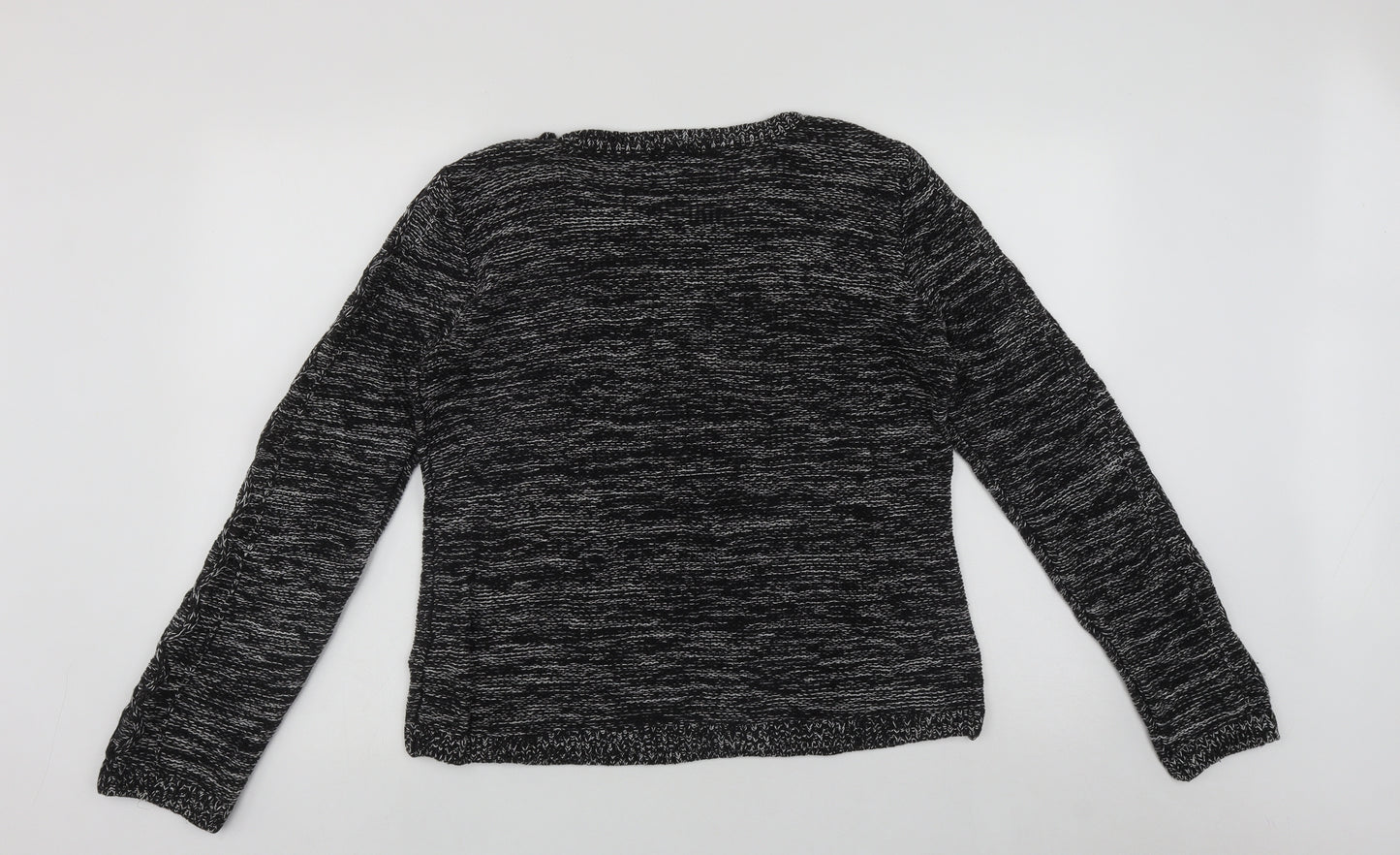 H&M Womens Black Round Neck  Acrylic Pullover Jumper Size M