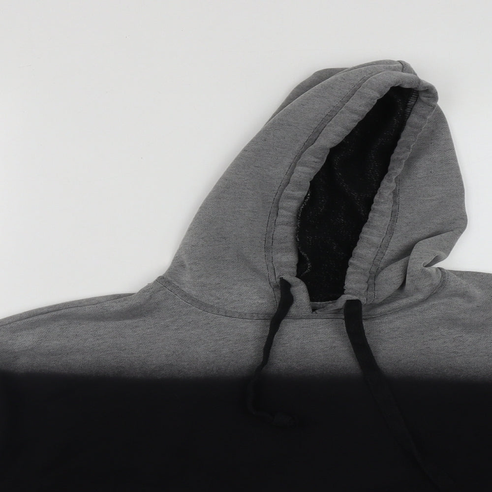 Sixth June Womens Black  Cotton Pullover Hoodie Size M  Drawstring - Ombre