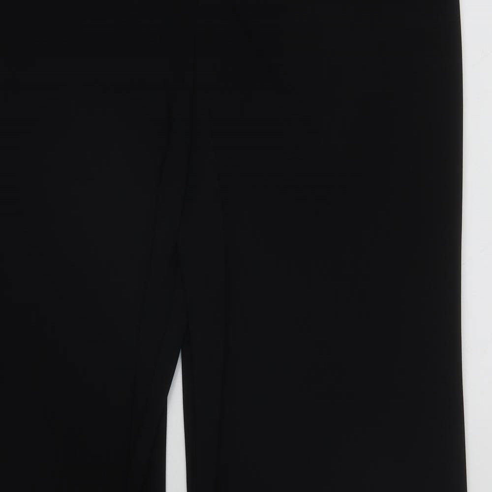Marks and Spencer Womens Black  Polyester Trousers  Size 14 L29 in Regular