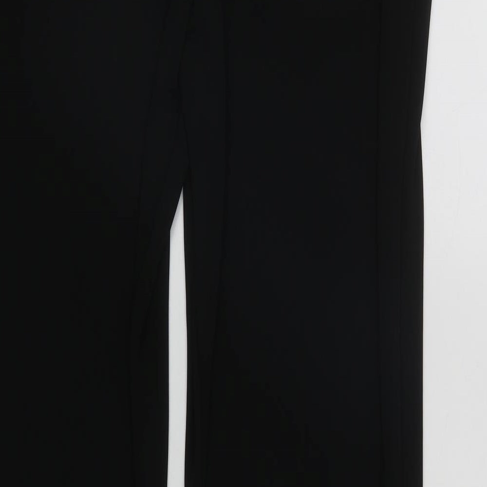 Marks and Spencer Womens Black  Polyester Trousers  Size 14 L29 in Regular