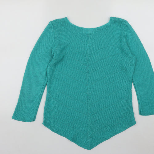 Gerard Womens Blue Boat Neck  Acrylic Pullover Jumper Size M