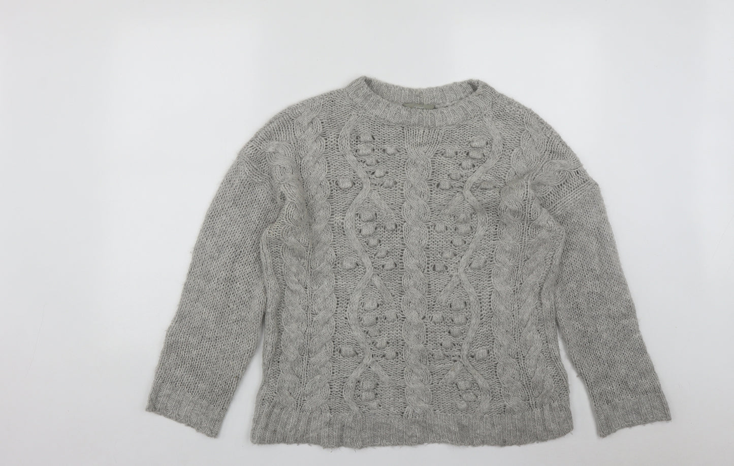 NEXT Womens Grey Round Neck  Acrylic Pullover Jumper Size M