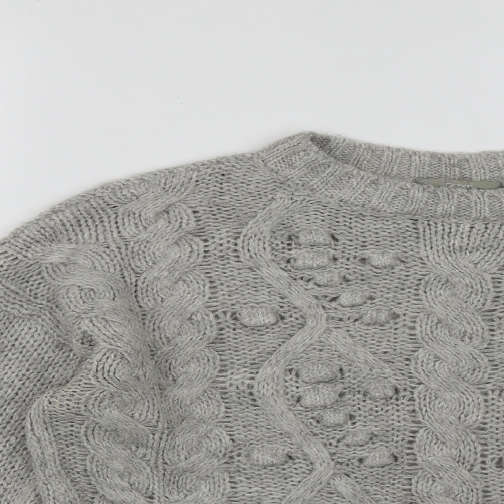 NEXT Womens Grey Round Neck  Acrylic Pullover Jumper Size M