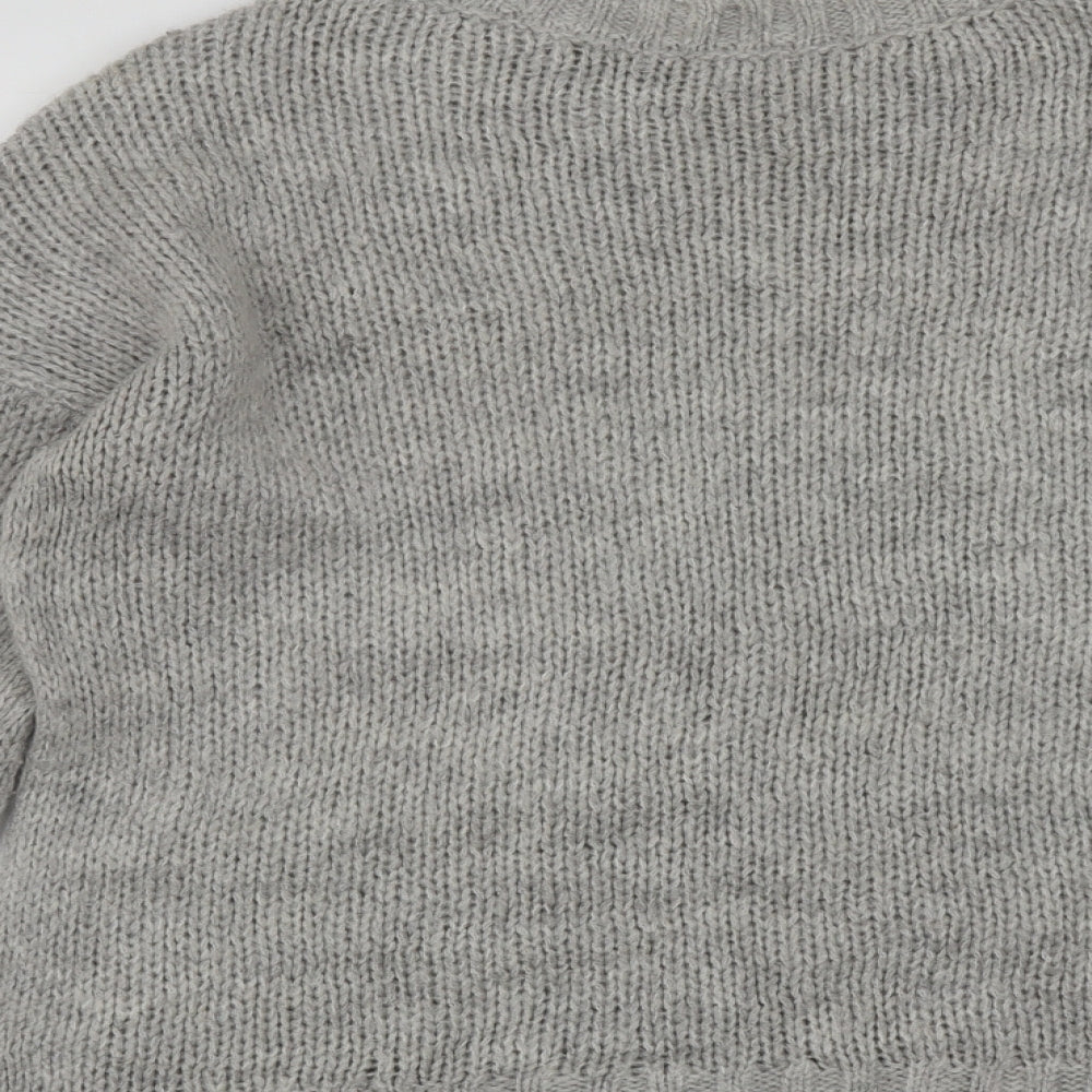 NEXT Womens Grey Round Neck  Acrylic Pullover Jumper Size M
