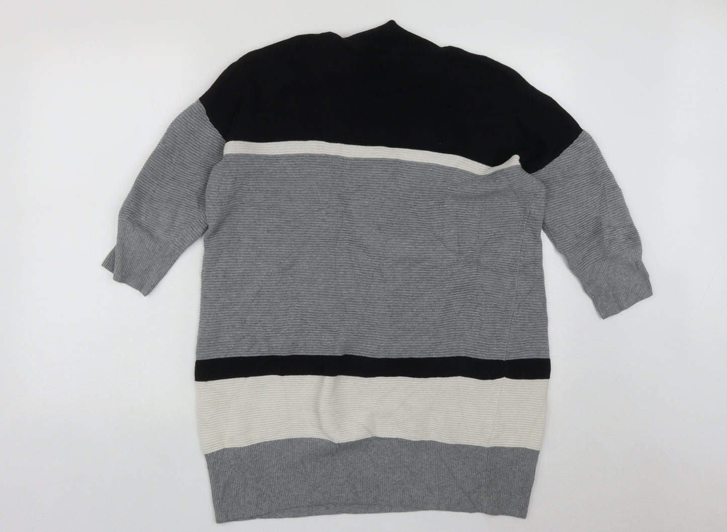 River Island Womens Multicoloured High Neck  Cotton Tunic Jumper Size 12