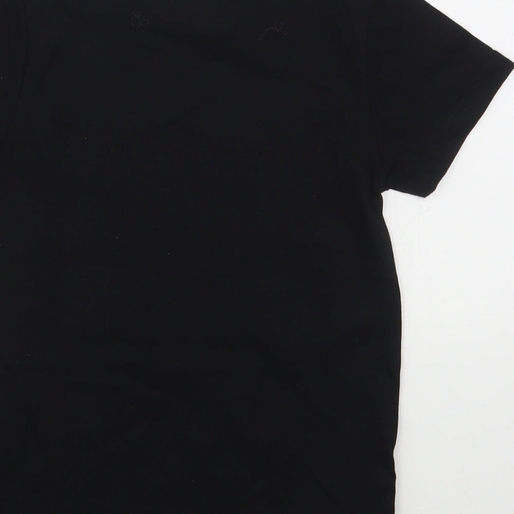 Matalan Boys Black  100% Cotton Basic T-Shirt Size 6 Years Round Neck Pullover - Xbox