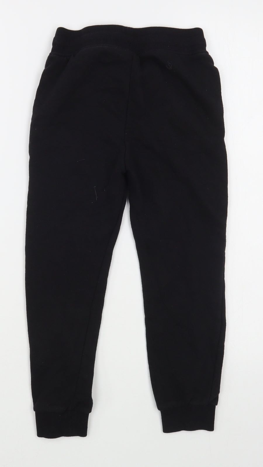 H&M Boys Black  Cotton Jogger Trousers Size 7 Years  Regular Tie