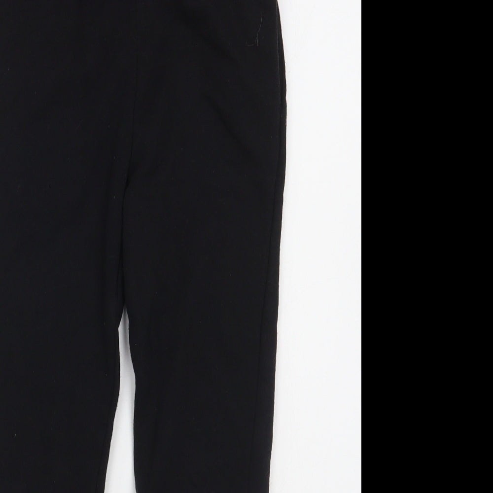 H&M Boys Black  Cotton Jogger Trousers Size 7 Years  Regular Tie