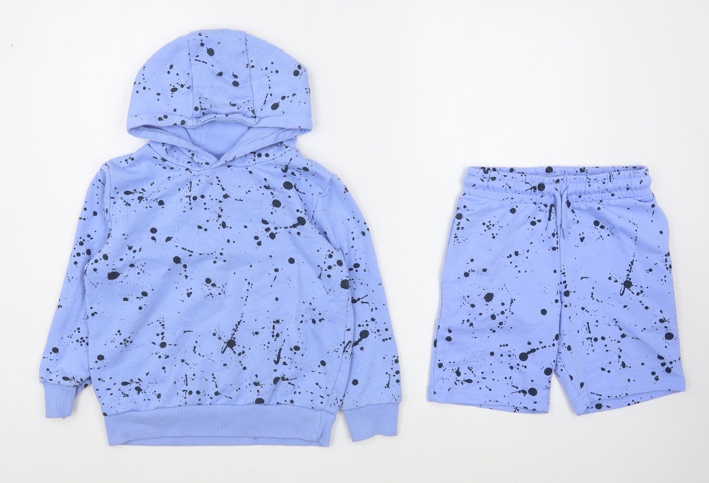 Dunnes Stores Boys Blue  Cotton Pullover Hoodie Size 6-7 Years  Pullover - Sweat set