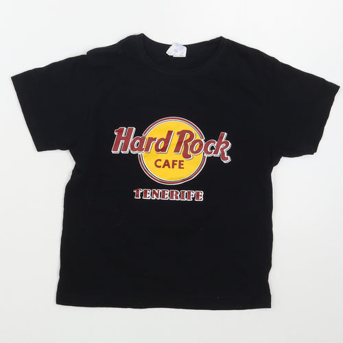 JHK Boys Black  100% Cotton Basic T-Shirt Size 5-6 Years Round Neck Pullover