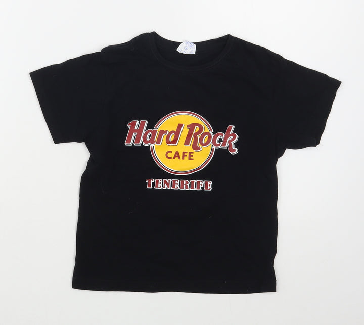 JHK Boys Black  100% Cotton Basic T-Shirt Size 5-6 Years Round Neck Pullover
