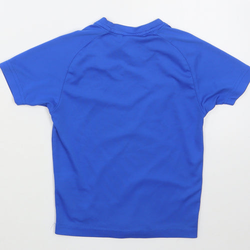 Avec Boys Blue  Polyester Basic T-Shirt Size 4-5 Years Round Neck Pullover